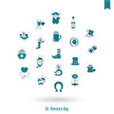 Saint Patricks Day Isolated Icon Set N111