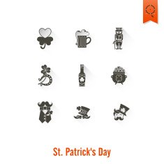 Saint Patricks Day Isolated Icon Set N116