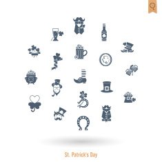 Saint Patricks Day Isolated Icon Set N117