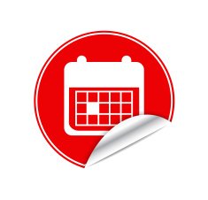 Red sticker calendar