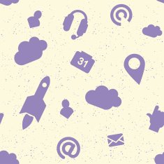 Vector seamless pattern with web icons elements