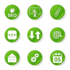 SEO Internet Sign Green Vector Button Icon Design Set 6 N7