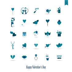 Happy Valentines Day Icons N121