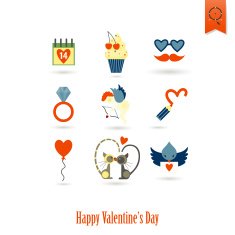 Happy Valentines Day Icons N128