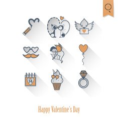 Happy Valentines Day Icons N129
