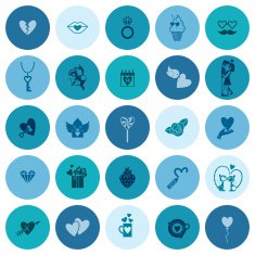 Happy Valentines Day Icons N137