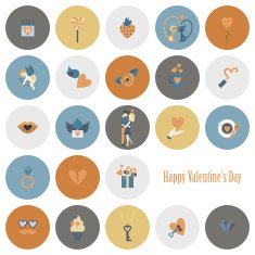 Happy Valentines Day Icons N138