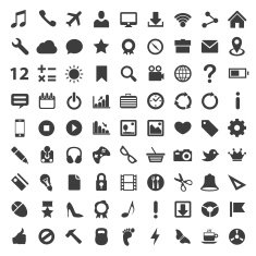 Icon set art technology file