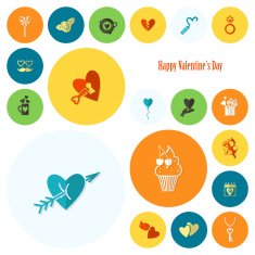 Happy Valentines Day Icons N151