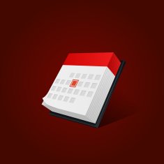 Calendar icon on dark background N2