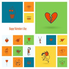 Happy Valentines Day Icons N166
