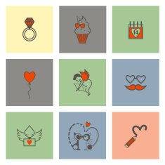 Happy Valentines Day Icons N177