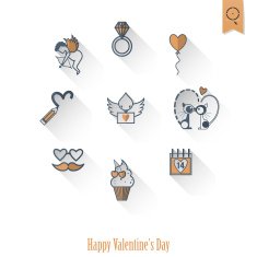 Happy Valentines Day Icons N178