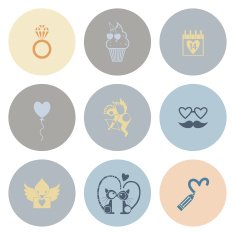 Happy Valentines Day Icons N180