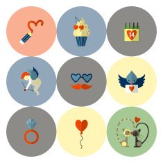 Happy Valentines Day Icons N185