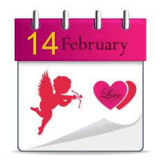Vector calendar with angel