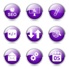 SEO Internet Sign Violet Vector Button Icon Design Set 6 N11