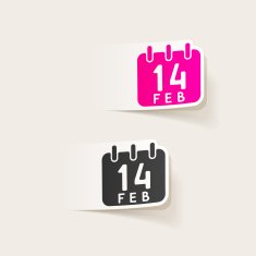 realistic design element Valentine N13