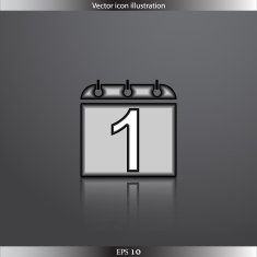 Vector calendar web flat icon