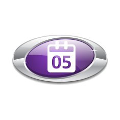 Calender Sign Violet Vector Icon Button