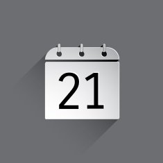 Flat Calendar Icon N19