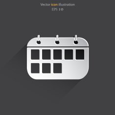 Vector calendar organizer web icon N4