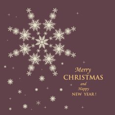 Christmas and New Year's invitation ornament snowflake Retro h