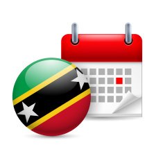 Icon of National Day in Federation Saint Kitts and Nevis