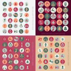Christmas icons set N8
