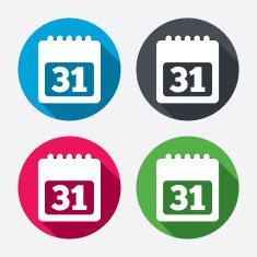 Calendar sign icon 31 day month symbol N4
