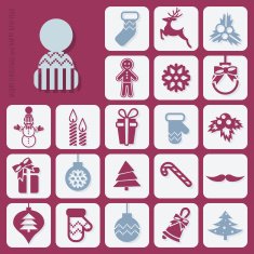 Christmas icons set N12