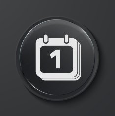 Vector modern black glass circle icon