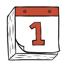 red calendar with first day