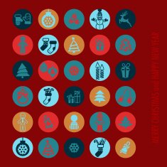 Christmas icons set N32