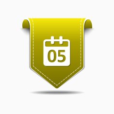 Calender Sign Yellow Vector Icon Design N3