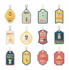 Chinese New Year tag flat banner background set eps10 N60