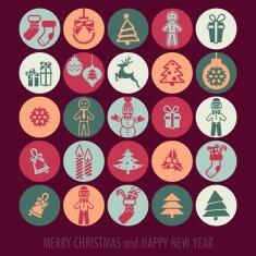 Christmas icons set N37