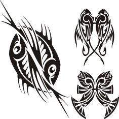 Zodiac Signs - fish Vinyl-ready vector set