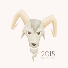 Goat With Rounded Horns