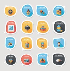 Chinese New Year bubble speech flat banner design flat eps10 N52