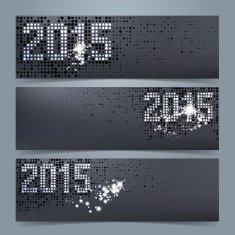 New Year 2015 banner or website header set