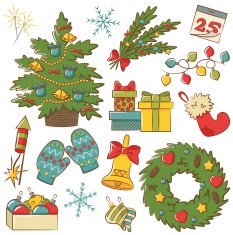 Christmas icons set N46