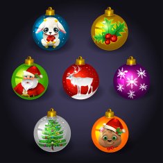 Christmas balls set
