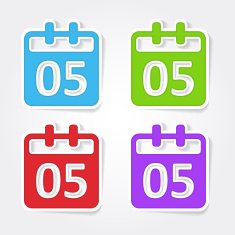 Calender Sign Colorful Vector Icon Design N2 free image download