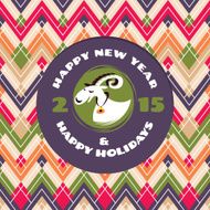 New year greeting card with goat