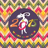 New year greeting card with goat N3