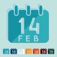 Flat design Valentine N9