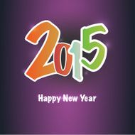Vector of happy new year 2015