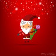 Vector Santa Girl Claus