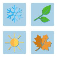 Vector Set of Seasons Icons N4